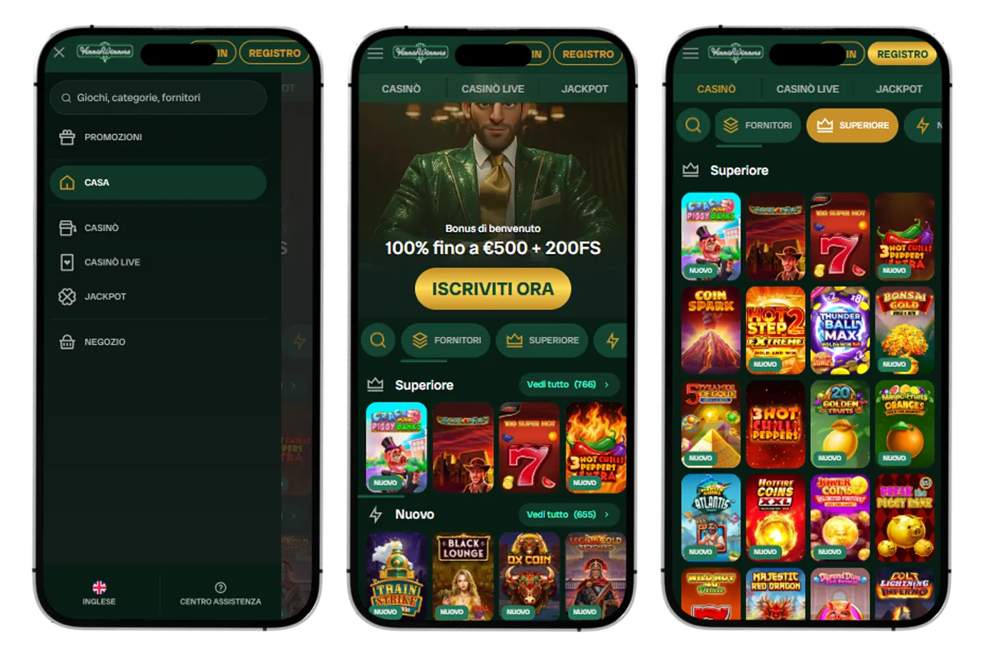 Vinniewinners Casino app